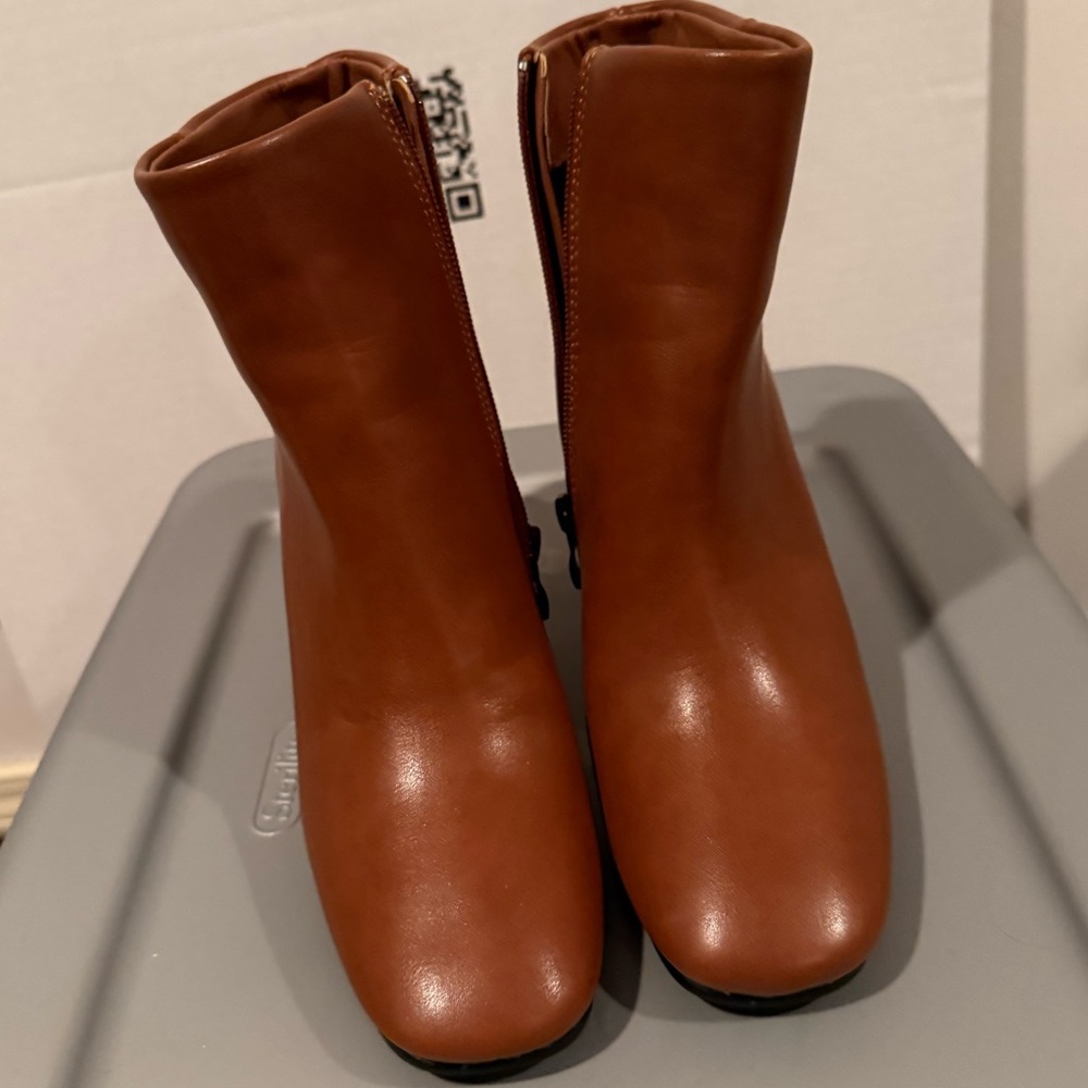 Chic Light Brown Ankle Booties - image 1